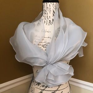 Gray Silver Evening Wrap NWOT